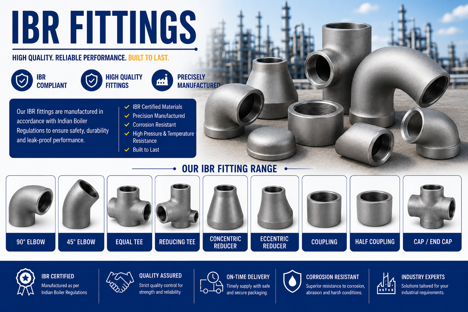 IBR Elbow, Tee, and Reducer Fittings