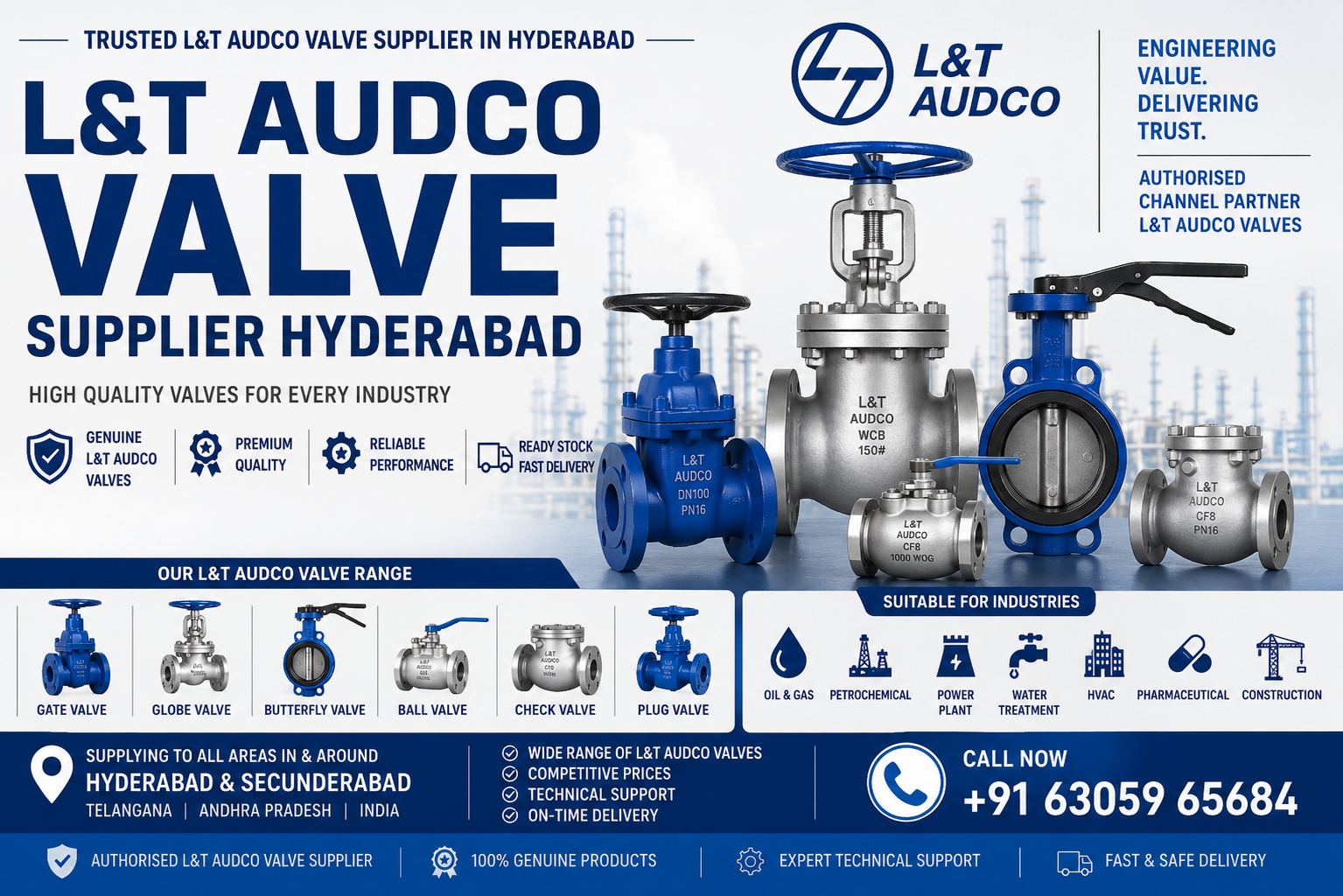 L & T Audco Valve Supplier Hyderabad