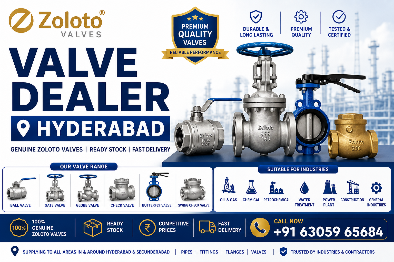 Zoloto Valve Dealer Hyderabad