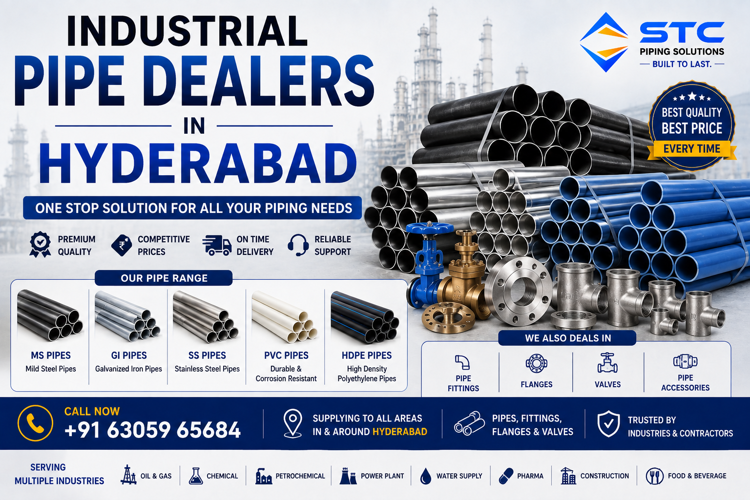 Industrial Pipe Dealers Hyderabad