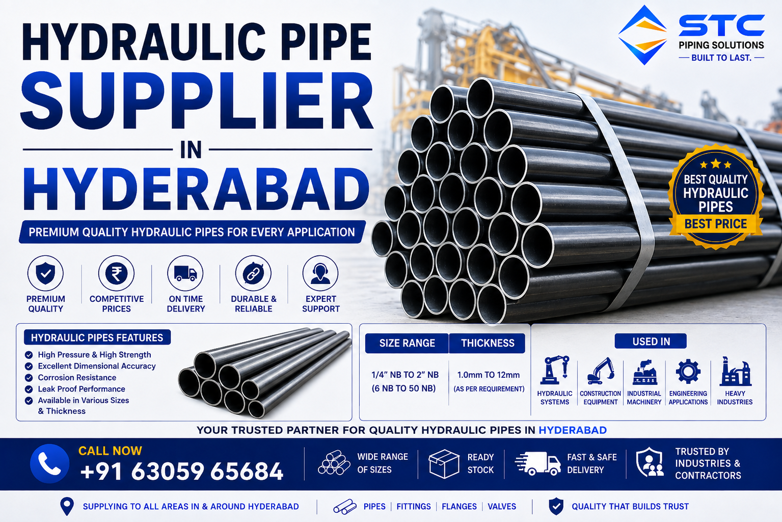 Hydraulic Pipe Supplier Hyderabad