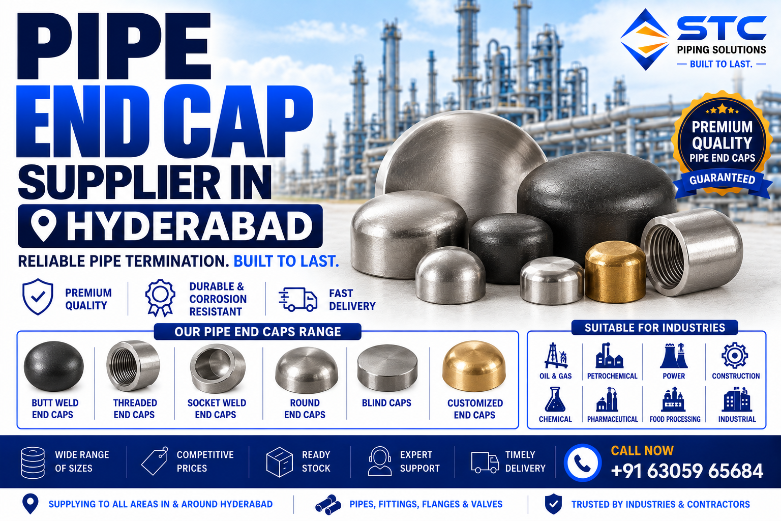 Pipe End Cap Supplier Hyderabad